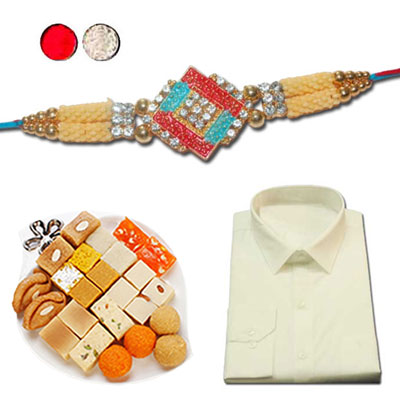 "Rakhi with Shirt - code S08 - Click here to View more details about this Product